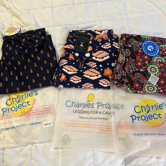 3 BNWT Leggings OS 4-14 - Picture 3 of 6